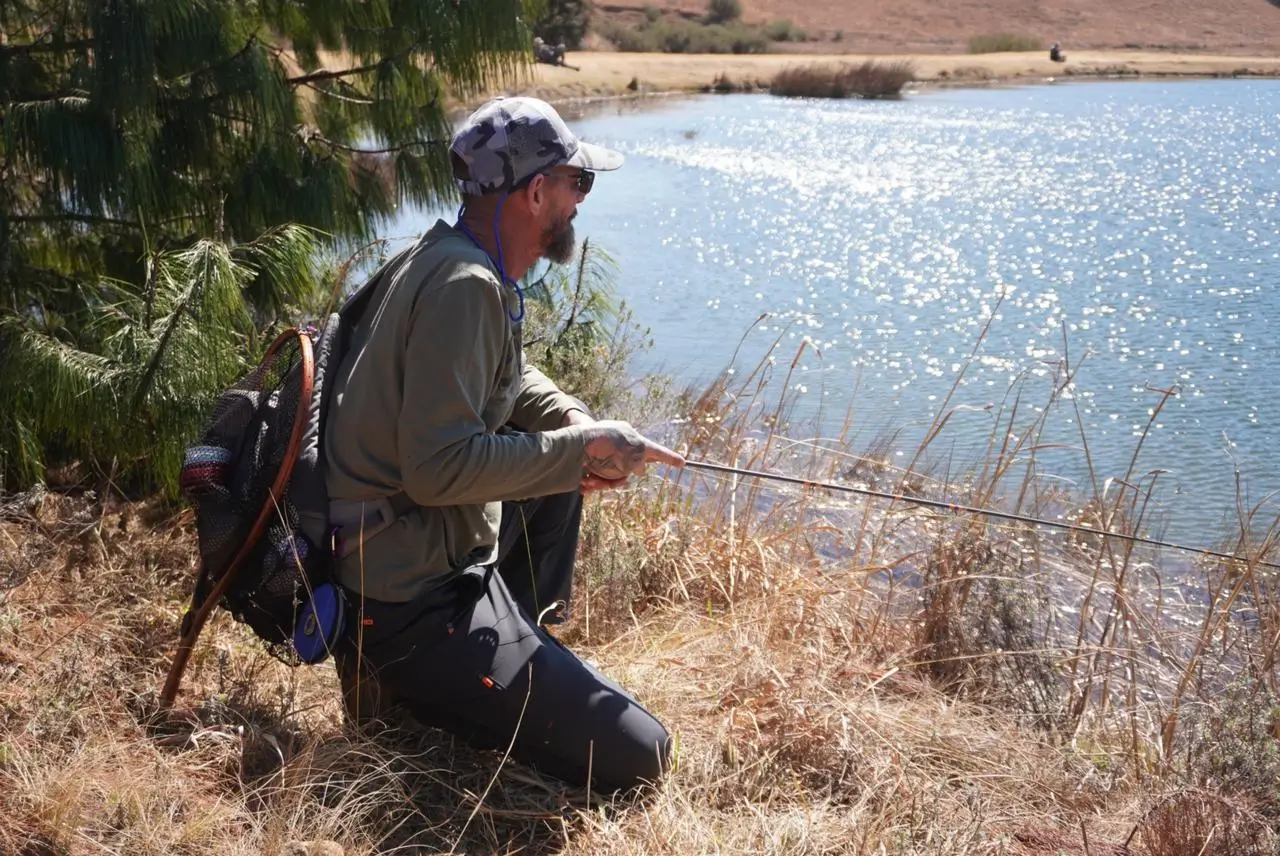 Guided fly fishing coaching at Laverpa in Dullstroom