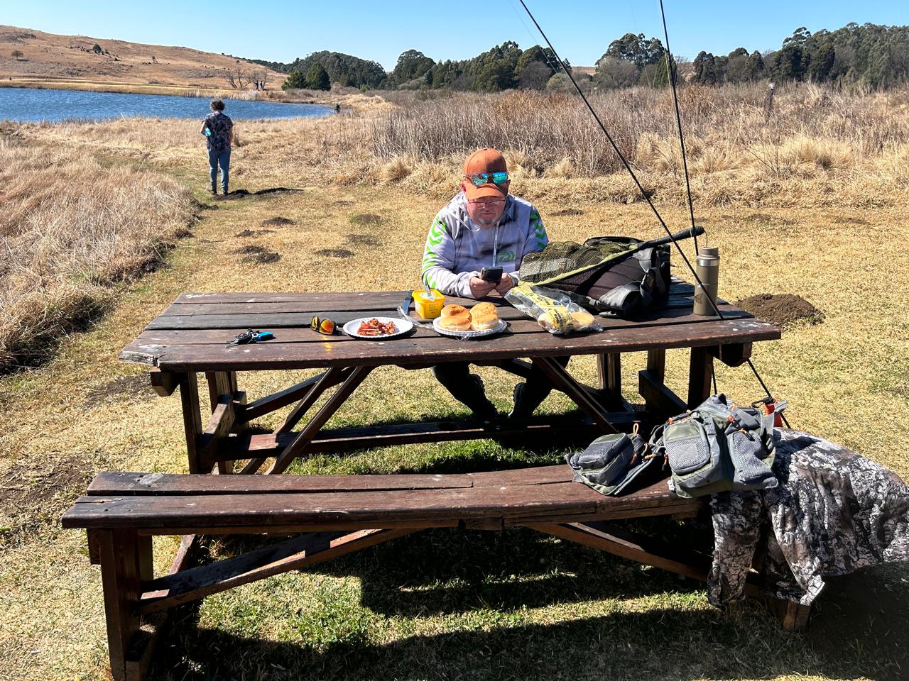 Breakfast before a Laverpa fly fishing trip